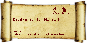 Kratochvila Marcell névjegykártya
