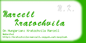 marcell kratochvila business card